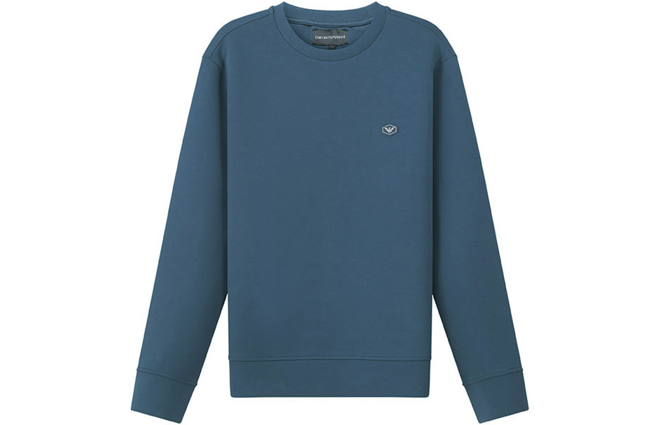 Emporio Armani FW22 Eagle Logo Crewneck Sweatshirt Men’s Navy Blue 8N1MD1-1JHSZ-0948