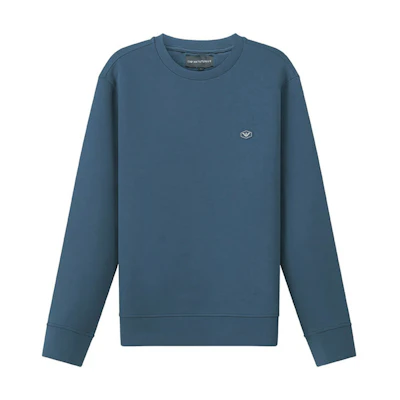 Emporio Armani FW22 Eagle Logo Crewneck Sweatshirt Men’s Navy Blue 8N1MD1-1JHSZ-0948