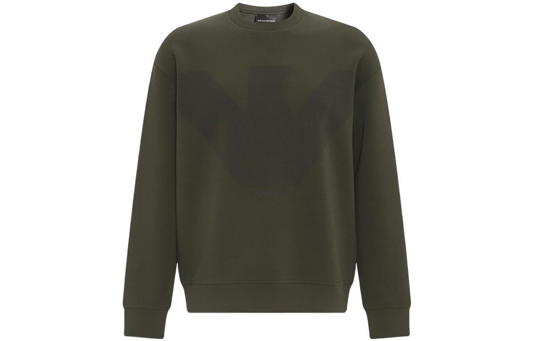 Emporio Armani FW22 Eagle Logo Crewneck Sweatshirt Men’s Dark Green 3L1MFP-1JHSZ-0558
