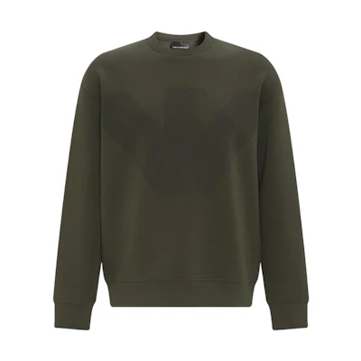 Emporio Armani FW22 Eagle Logo Crewneck Sweatshirt Men’s Dark Green 3L1MFP-1JHSZ-0558