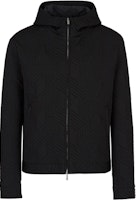 EMPORIO ARMANI FW22 Embossed Pattern Hoodie Jacket Black H31R41-C1247-1999 EMPORIO ARMANI FW22 Embossed Pattern Hoodie Jacket Black H31R41-C1247-1999