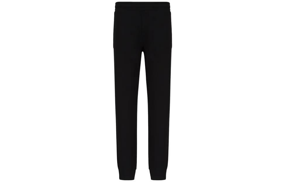 EMPORIO ARMANI FW22 Essentials  Black High-Waist Jogger Knit Pants. 8N1PS91-JRIZ1-0999