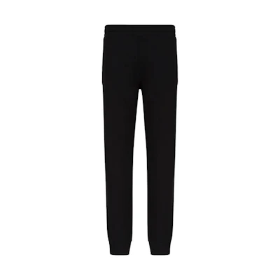 EMPORIO ARMANI FW22 Essentials Black High-Waist Jogger Knit Pants. 8N1PS91-JRIZ1-0999