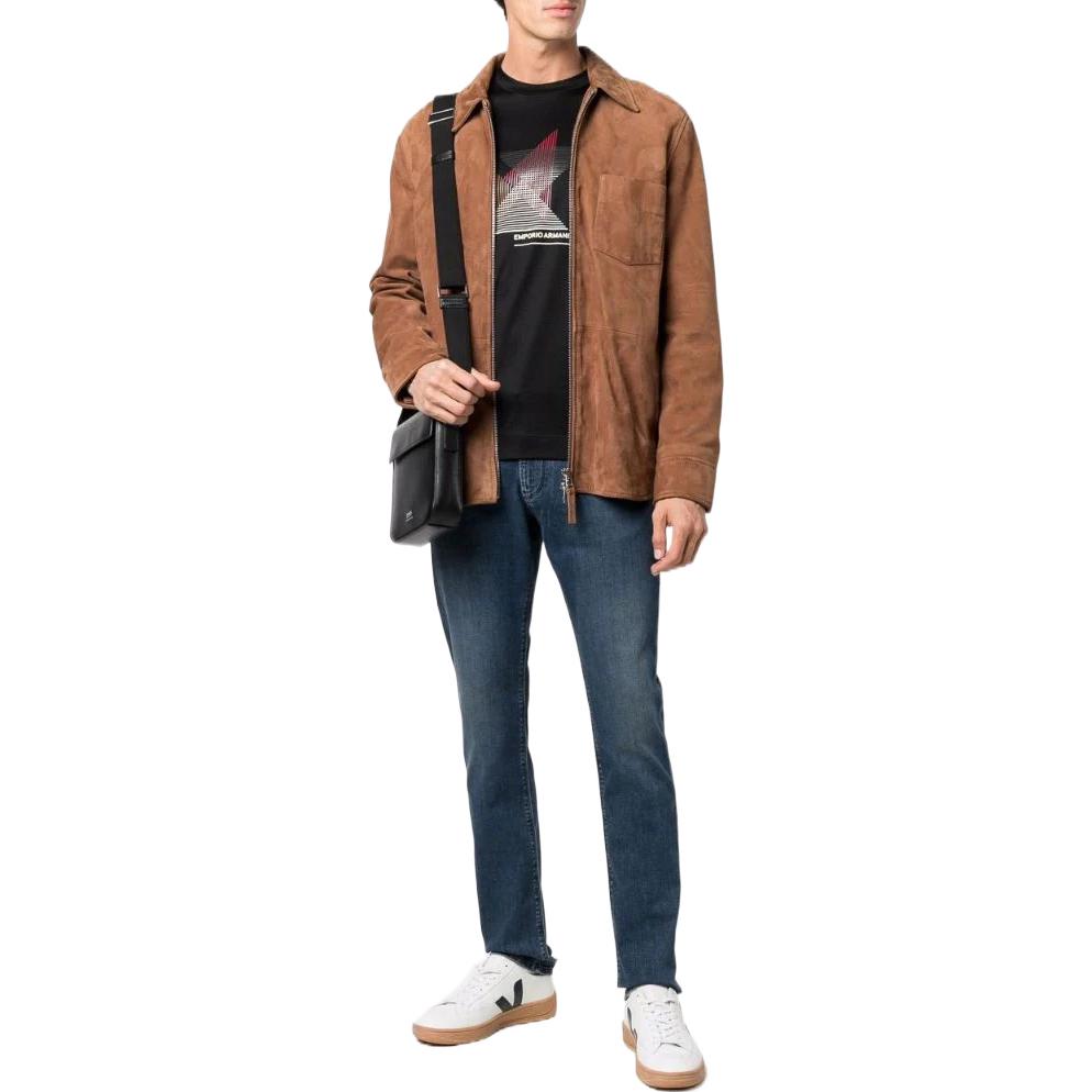 EMPORIO ARMANI FW22 Essentials  Mid-Rise Straight Washed Jeans Blue. 8N1J06-1G19Z-0942 圖 4