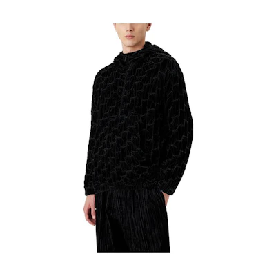 Emporio Armani FW22 Geometric Embroidered Hoodie Black () 6L1M7T-1J4XZ-0630