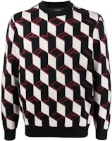 EMPORIO ARMANI FW22 Geometric Logo Jacquard Crewneck Sweater Men Multi-color 6L1MXX-1MCQZ-F318 EMPORIO ARMANI FW22 Geometric Logo Jacquard Crewneck Sweater Men Multi-color 6L1MXX-1MCQZ-F318