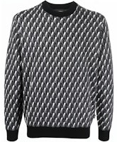 EMPORIO ARMANI FW22 Geometric Logo Knit Pullover Sweatshirt Black . 6L1MXX-1MCQZ-F633 EMPORIO ARMANI FW22 Geometric Logo Knit Pullover Sweatshirt Black . 6L1MXX-1MCQZ-F633