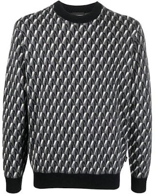 EMPORIO ARMANI FW22 Baju Knit Logo Geometri Pullover Hitam. 6L1MXX-1MCQZ-F633 Order EMPORIO ARMANI FW22 Baju Knit Logo Geometri Pullover Hitam. 6L1MXX-1MCQZ-F633