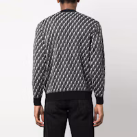 Purchase EMPORIO ARMANI FW22 幾何標誌針織套頭衛衣 黑色 6L1MXX-1MCQZ-F633