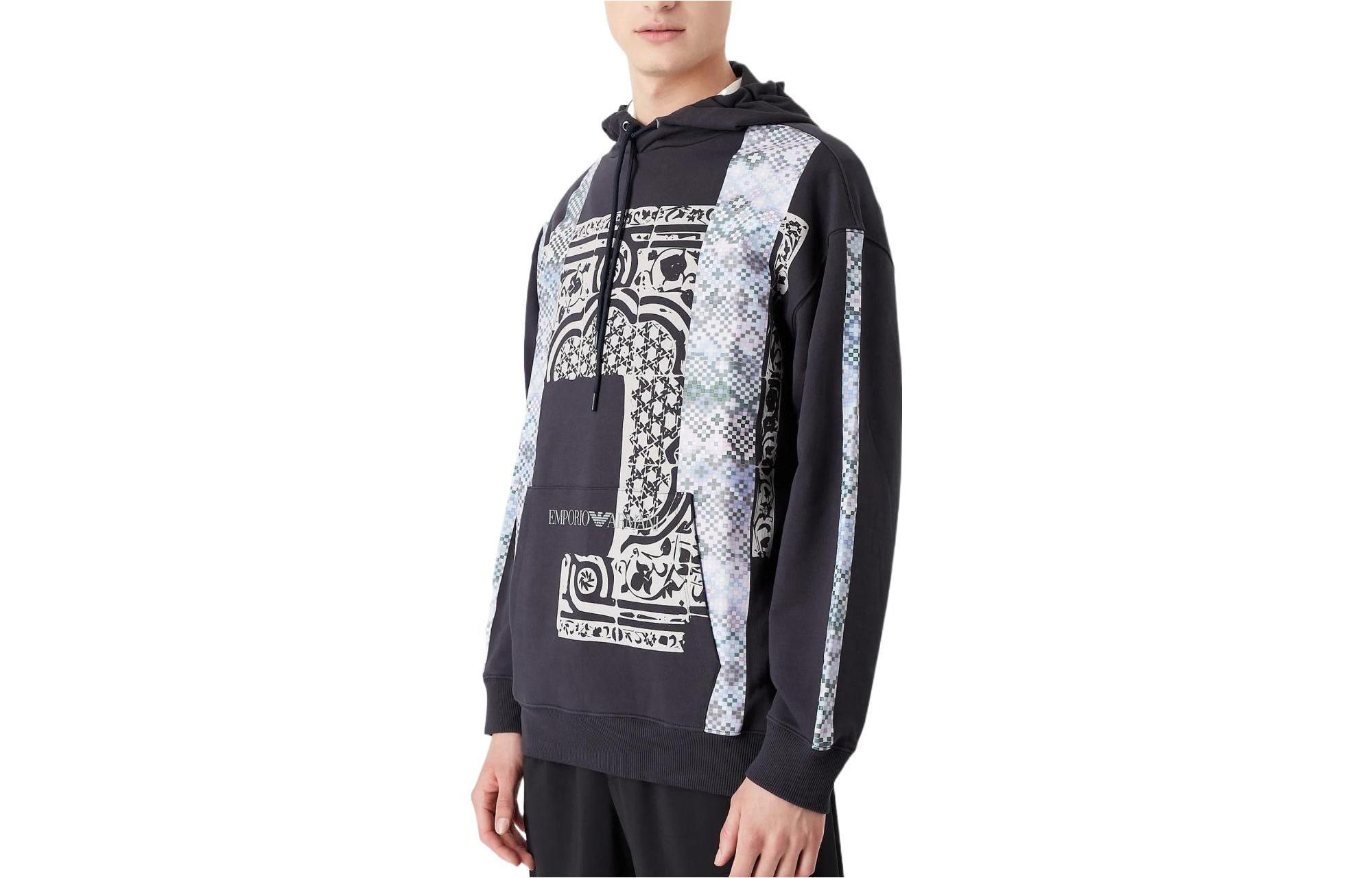 Emporio Armani FW22 Geometric Print Pullover Hoodie  Blue 6L1M6R-1JA2Z-0922 圖 2