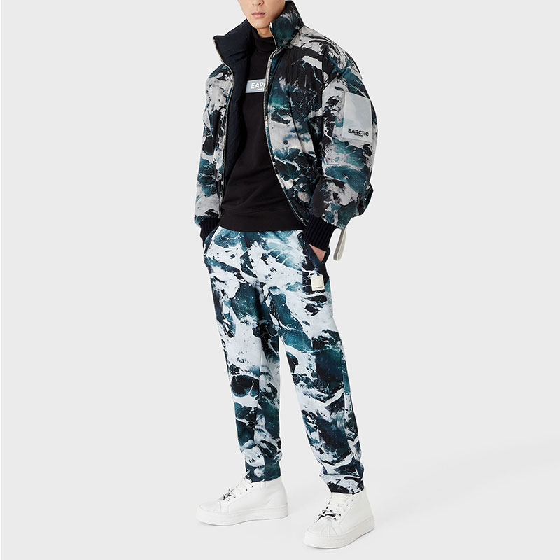 Shop Emporio Armani FW22 冰川印花雙面羽絨外套 男款 多色 6L1B8H-1N65Z-F934