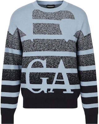Emporio Armani FW22 Gradient Jacquard Crewneck Sweater Biru Muda 6L1MX91-MKYZ1-F925 Buy Emporio Armani FW22 Gradient Jacquard Crewneck Sweater Biru Muda 6L1MX91-MKYZ1-F925