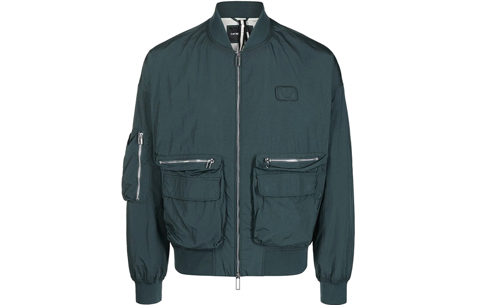 Emporio Armani FW22 Green Multi-Pocket Bomber Jacket 6L1BM4-1NKWZ-0586