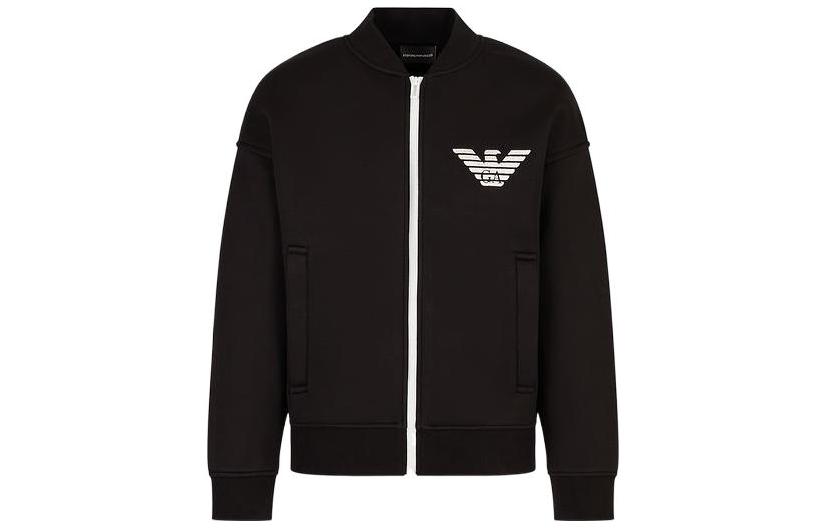 Emporio Armani FW22 Logo Full-Zip Hoodie Black 6L1MM31-JUWZ1-0999