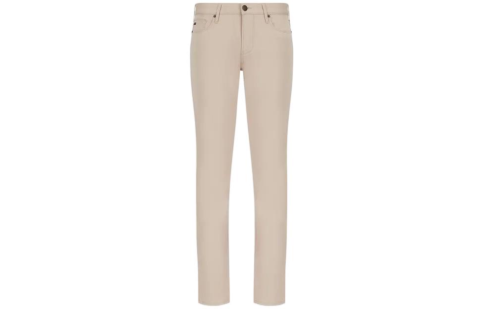 EMPORIO ARMANI FW22 Logo Mid-Rise Solid Color Jeans Men. 8N1J06-1GN0Z-0142