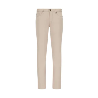 EMPORIO ARMANI FW22 Logo Mid-Rise Solid Color Jeans Men. 8N1J06-1GN0Z-0142