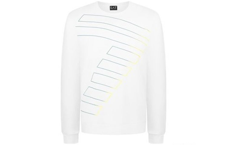 Emporio Armani FW22 Logo Print Crewneck Pullover Sweatshirt White 3HPM71-PJ05Z-1100