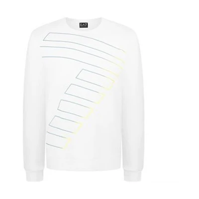 Emporio Armani FW22 Logo Print Crewneck Pullover Sweatshirt White 3HPM71-PJ05Z-1100