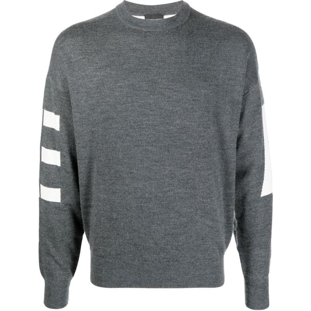 EMPORIO ARMANI FW22 Logo Print Crewneck Sweatshirt Men’s Grey. 6L1MXV-1MBZZ-F620