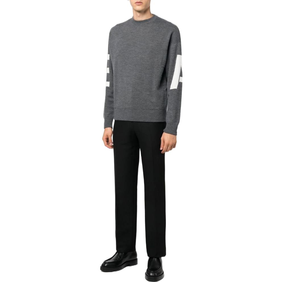 Lookbook EMPORIO ARMANI FW22 Logo Print Crewneck Sweatshirt Men’s Grey. 6L1MXV-1MBZZ-F620