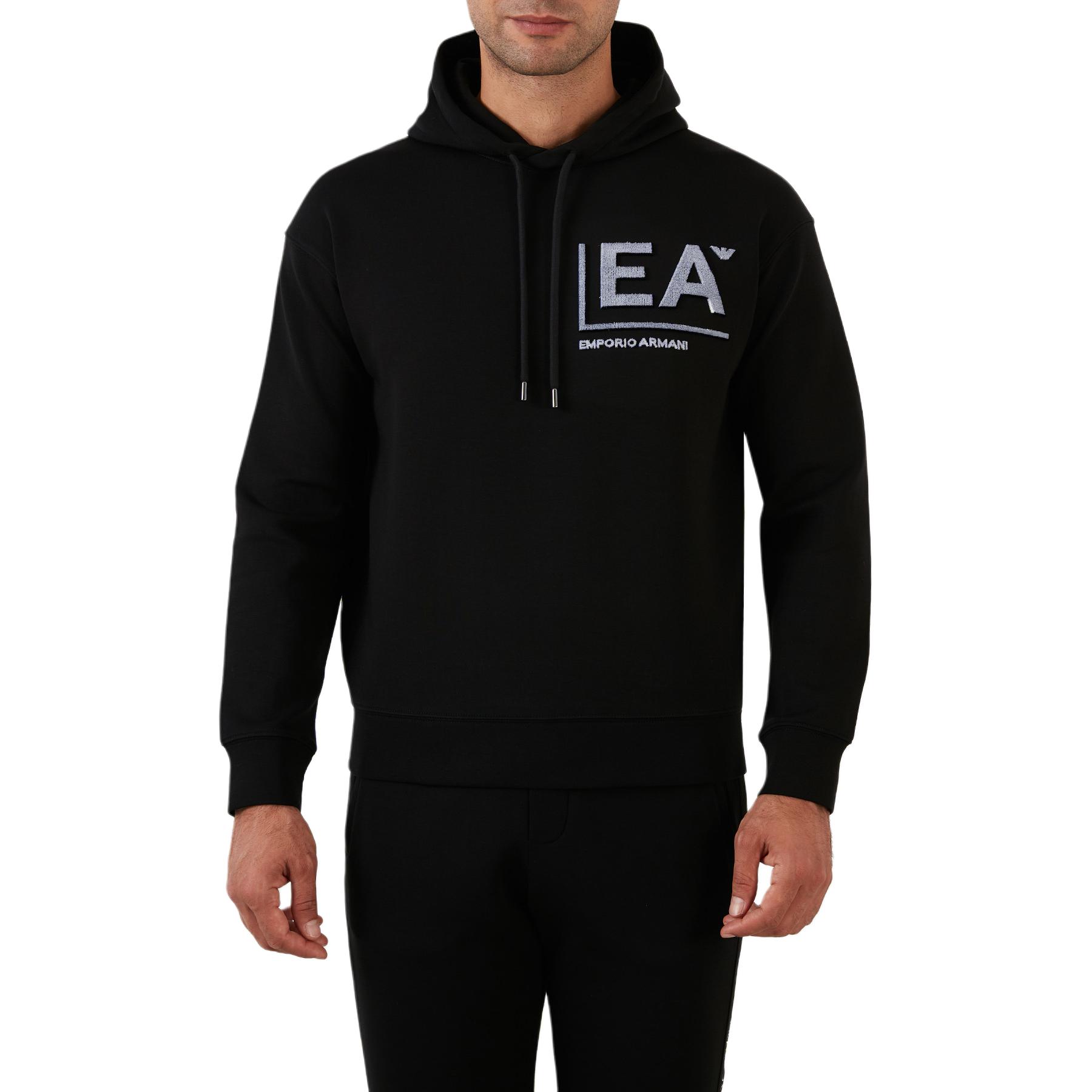 Emporio Armani FW22 Logo Print Pullover Hoodie Black Casual Sweatshirt 6L1MM9-JHSZ-0058 圖 5
