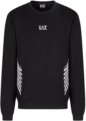 Emporio Armani FW22 Logo Print Striped Sweatshirt Hitam 6LPM02-PJ16Z-1200 Buy Emporio Armani FW22 Logo Print Striped Sweatshirt Hitam 6LPM02-PJ16Z-1200