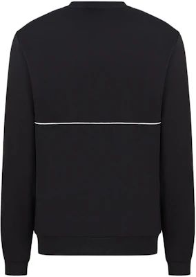 Emporio Armani FW22 Logo Print Striped Sweatshirt Hitam 6LPM02-PJ16Z-1200 Lookbook Emporio Armani FW22 Logo Print Striped Sweatshirt Hitam 6LPM02-PJ16Z-1200