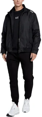 Emporio Armani FW22 Logo Print Striped Sweatshirt Hitam 6LPM02-PJ16Z-1200 Purchase Emporio Armani FW22 Logo Print Striped Sweatshirt Hitam 6LPM02-PJ16Z-1200