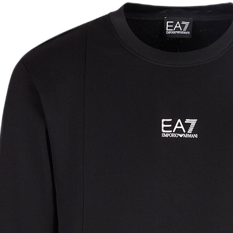 Cheap Emporio Armani FW22 Logo Print Striped Sweatshirt Hitam 6LPM02-PJ16Z-1200