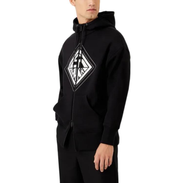 Emporio Armani FW22 Logo Print Zip-Up Sweatshirt Black 6L1B7Q1-JZ9Z1-0999 圖 5