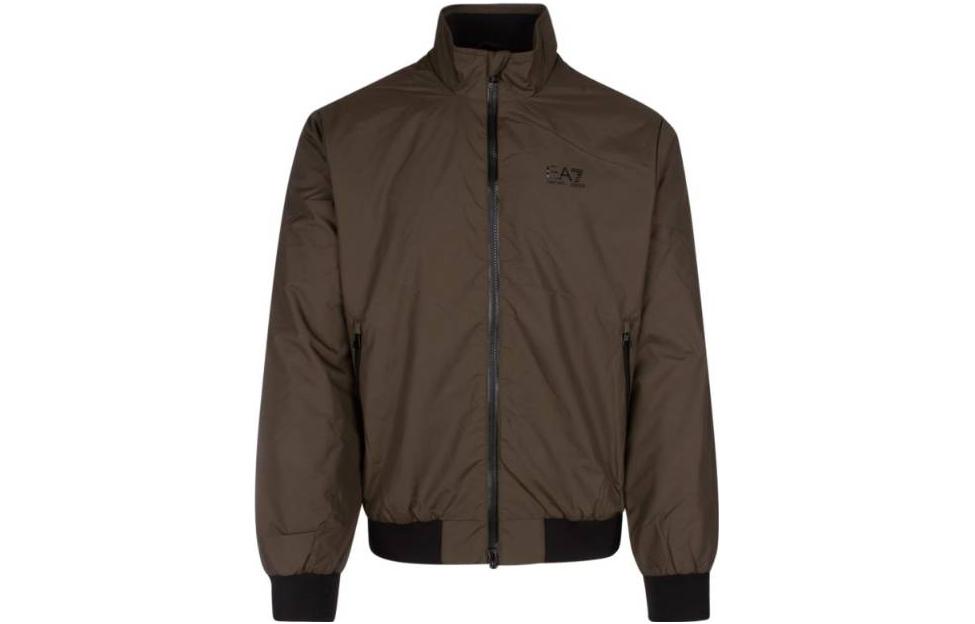 Emporio Armani FW22 Logo Print Zip Jacket for Men in Ink Black 6LPB27-PN27Z-1866