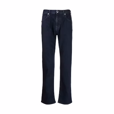 Emporio Armani FW22 Mid-Rise Zipper Jeans Men’s Denim Blue 8N1J45-1G0IZ-0942