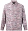 Buy EMPORIO ARMANI FW22 Mosaic Print Long Sleeve Shirt for Men in Grey and Pink. H31FA1-C114C-037