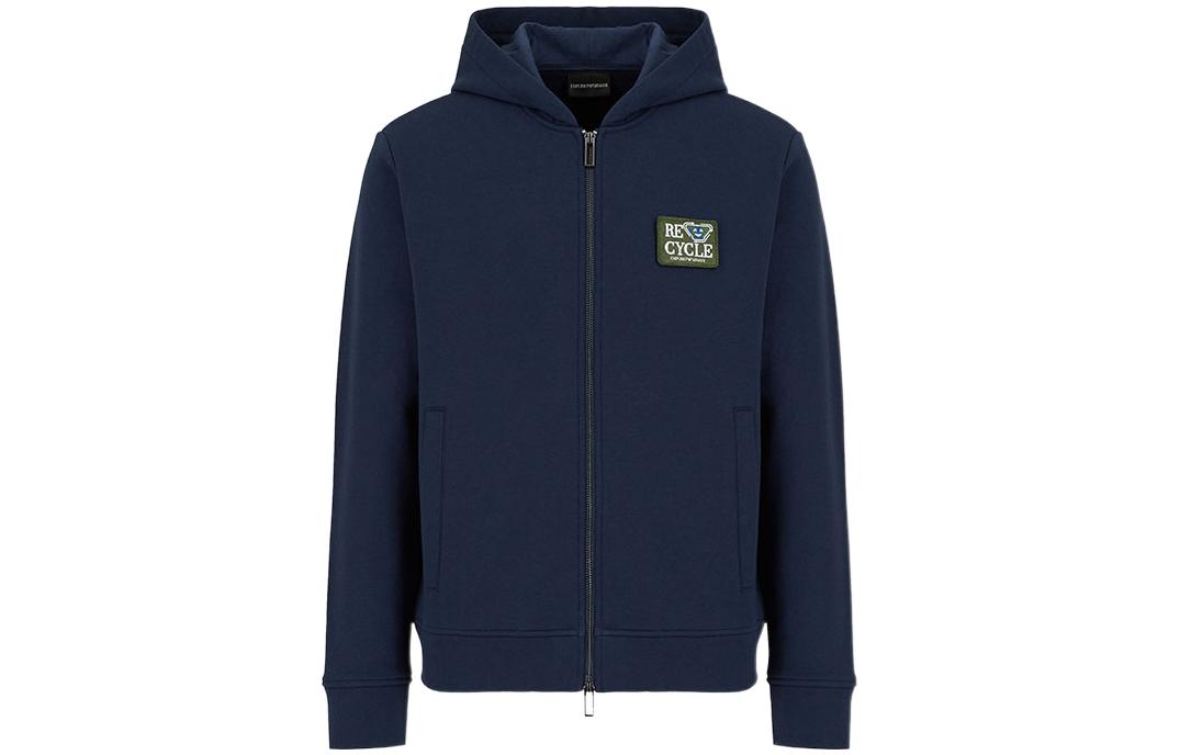 Emporio Armani FW22 Navy Hoodie with Logo Patch 6K1ML4-1JWXZ1-0208