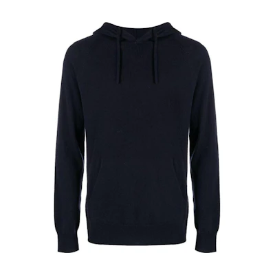 Emporio Armani FW22 Navy Logo Embroidered Hoodie Long Sleeve Sweatshirt 8N1MY91-MF8Z-0922