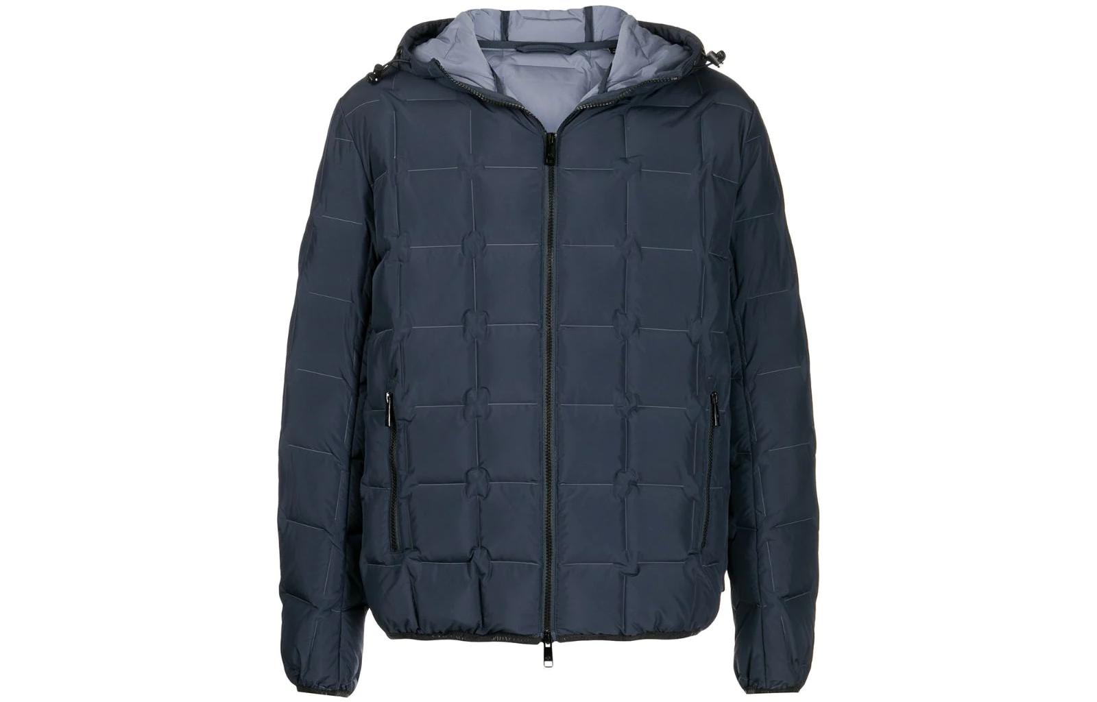 Emporio Armani FW22 Navy Quilted Hooded Jacket 3LZB10-ZNIDZ-25AS