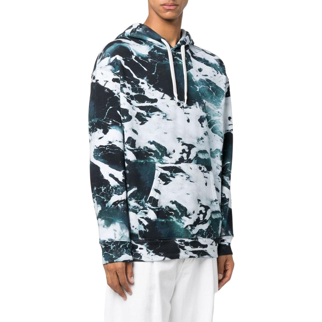 Purchase Emporio Armani FW22 Pattern Print Hoodie  Multicolor Sweatshirt. 6L1M8D-1J88Z-F934