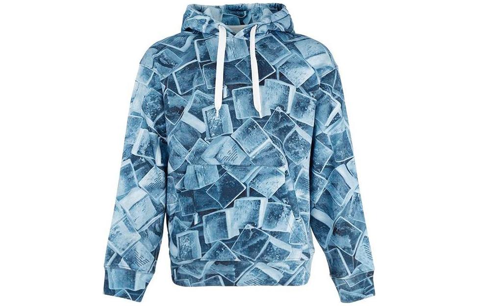 Emporio Armani FW22 Pattern Print Hoodie Blue 6L1M8D-1J88Z-F933