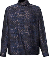 Emporio Armani FW22 Pattern Print Turtleneck Long Sleeve Tee Deep Navy Men. H31R09-C1080-919 Emporio Armani FW22 Pattern Print Turtleneck Long Sleeve Tee Deep Navy Men. H31R09-C1080-919