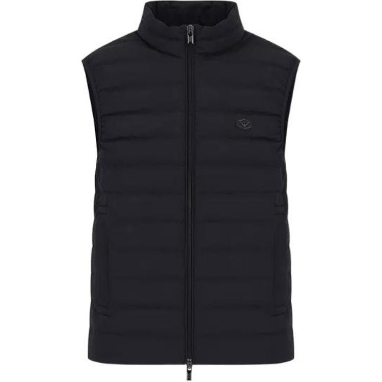 Emporio Armani FW22 Quilted Logo Down Vest Navy Blue Menswear. 8N1BQ11-NLRZ1-0920