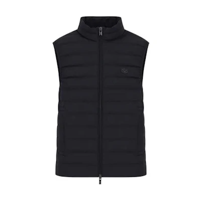 Emporio Armani FW22 Quilted Logo Down Vest Navy Blue Menswear. 8N1BQ11-NLRZ1-0920