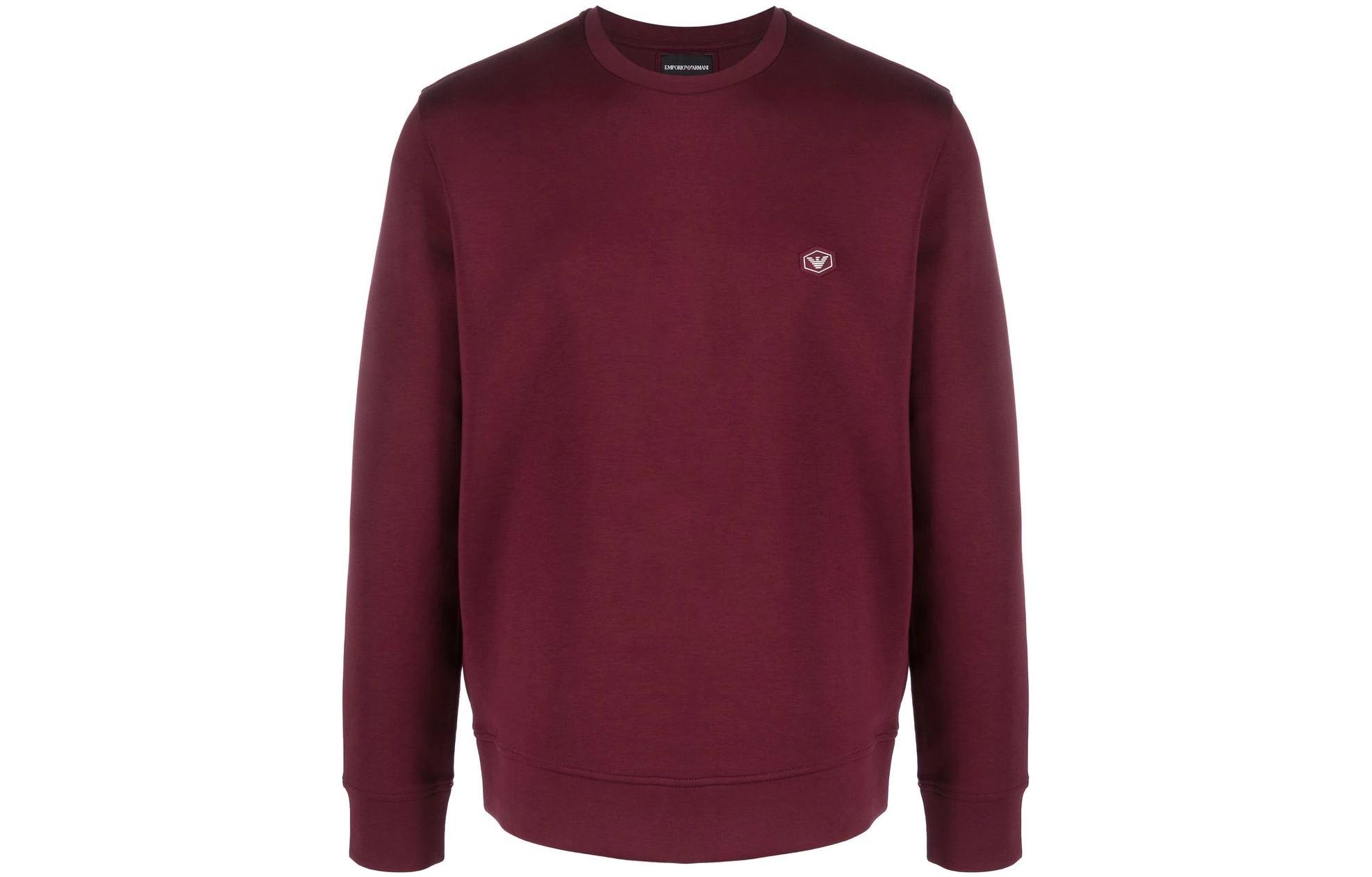 Emporio Armani FW22 Red Crewneck Pullover Sweatshirt 8N1MD1-1JHSZ-0397