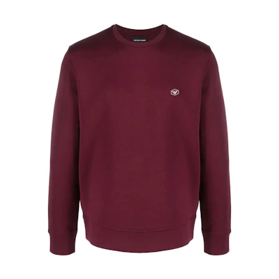 Emporio Armani FW22 Red Crewneck Pullover Sweatshirt 8N1MD1-1JHSZ-0397
