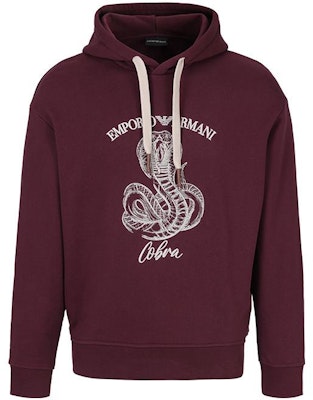 Emporio Armani FW22 Baju Hooded Merah Lelaki dengan Cetakan Huruf. 6L1MM5-1JWPZ-0397 Buy Emporio Armani FW22 Baju Hooded Merah Lelaki dengan Cetakan Huruf. 6L1MM5-1JWPZ-0397