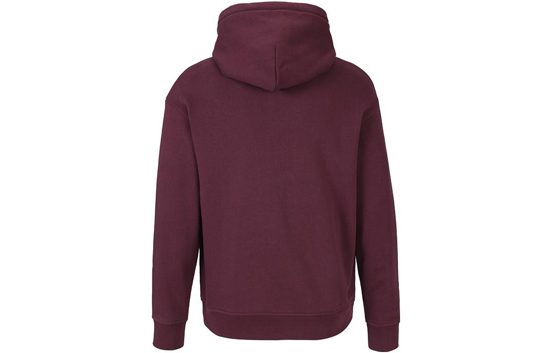 Lookbook Emporio Armani FW22 Baju Hooded Merah Lelaki dengan Cetakan Huruf. 6L1MM5-1JWPZ-0397