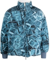 Emporio Armani FW22 Reversible Geometric Print Puffer Jacket for Men. 6L1B8H-1N65Z-F933 Emporio Armani FW22 Reversible Geometric Print Puffer Jacket for Men. 6L1B8H-1N65Z-F933