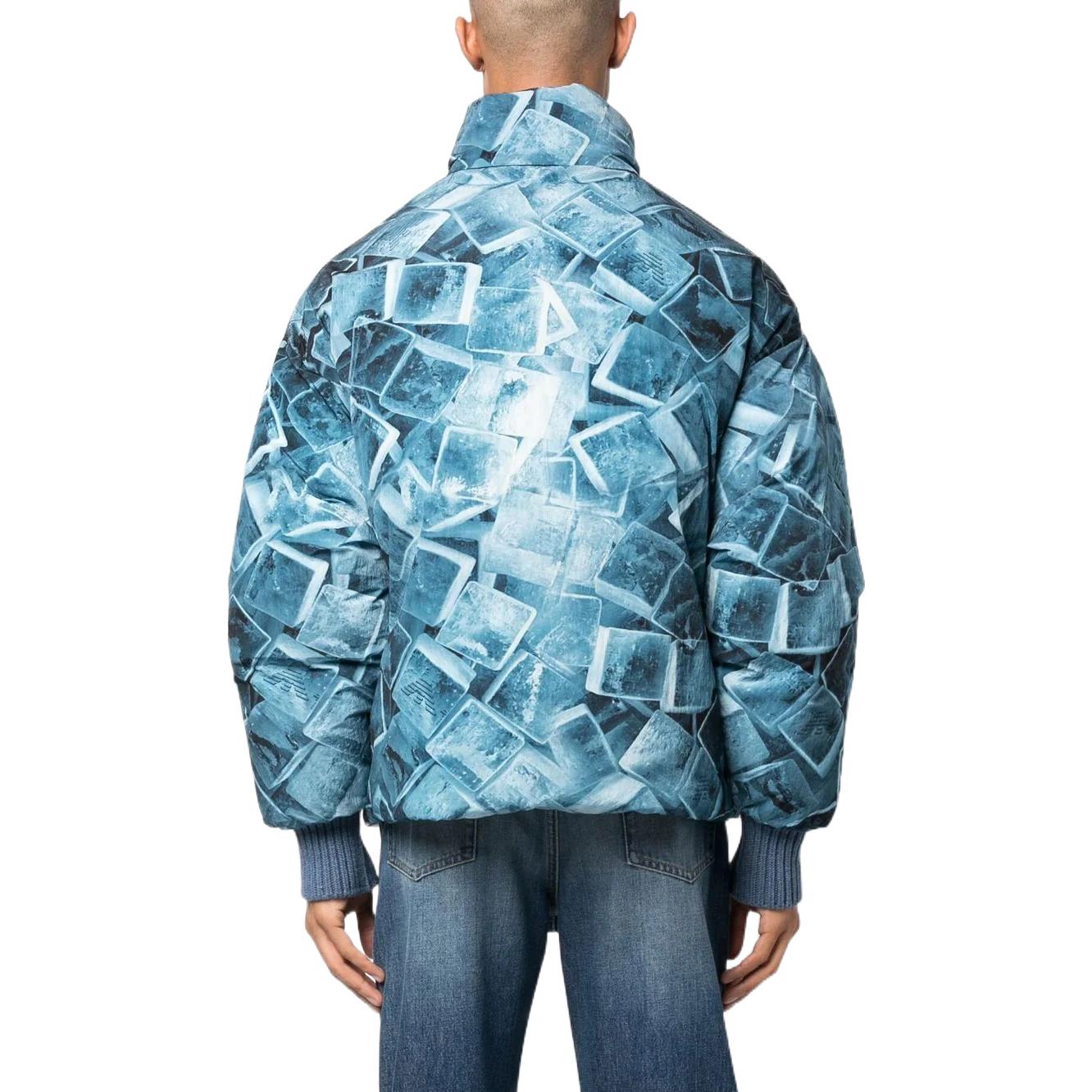 Shop エンポリオアルマーニ FW22 リバーシブル 幾何学模様 メンズダウンジャケット 6L1B8H-1N65Z-F933