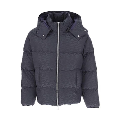 Emporio Armani FW22 Reversible Hooded Down Jacket Navy Blue - 6L1BH2-1NLLZ-0920