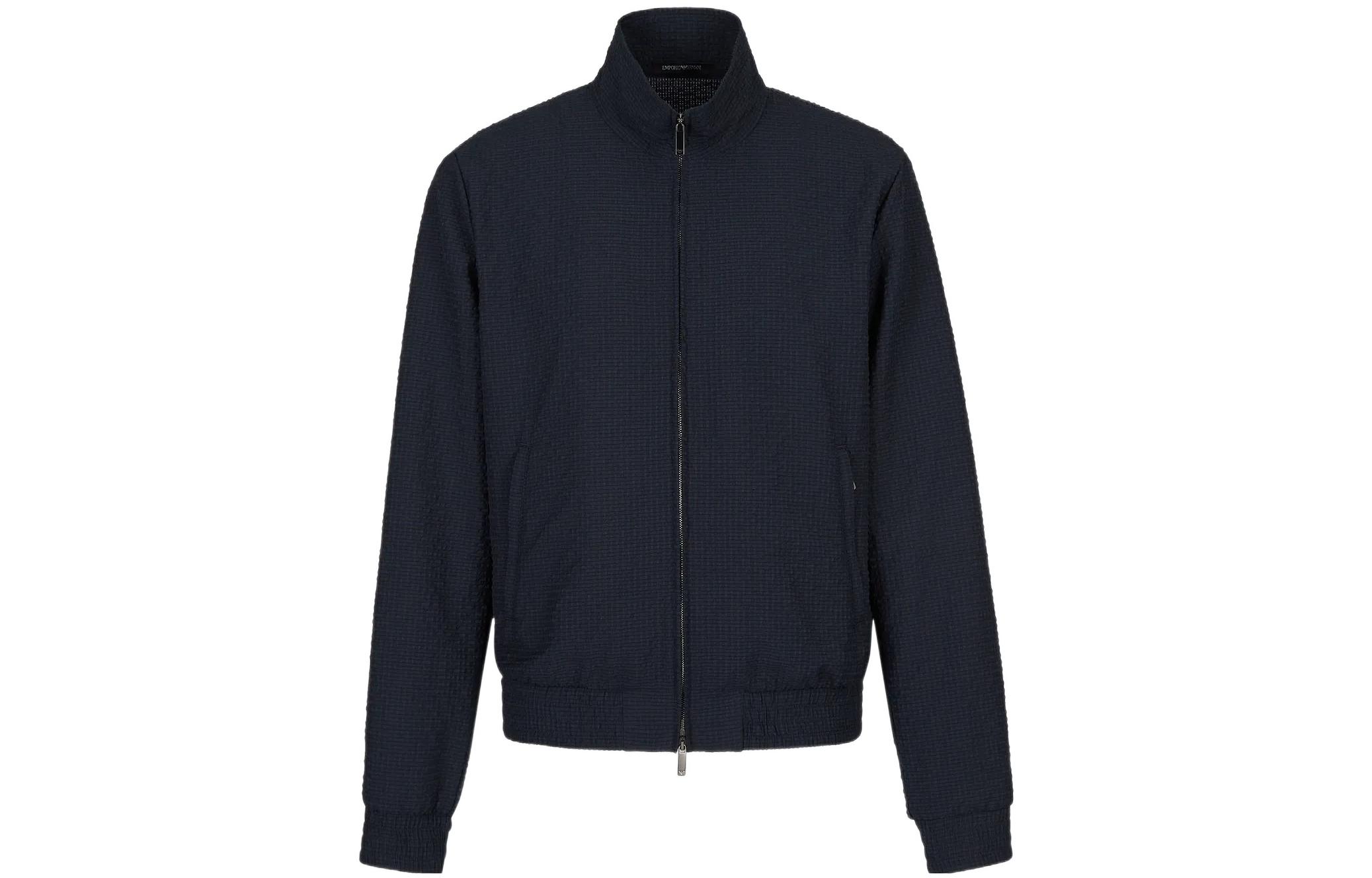 Emporio Armani FW22 Reversible Zip-Up Jacket for Men - Navy Blue H31R29-C1036-1922