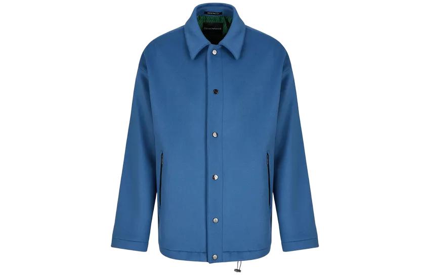Emporio Armani FW22 Solid Color Single-Breasted Jacket - Blue H31R02-C1452-1723